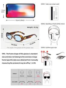 1 pieza Gafas ovaladas de marco pequeño de alta calidad y minimalistas de moda para mujeres (adecuadas para conducir, uso casual, vacaciones, viajes, fiestas y uso diario)