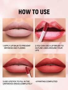 HANDAIYAN 哑光魅力液体唇膏，持久防水保湿不粘唇彩，高色素减少唇纹液体唇彩，适合派对、日常、旅行、万圣节、圣诞节、秋冬化妆，很棒的礼物 - 紅色 - 查看 5