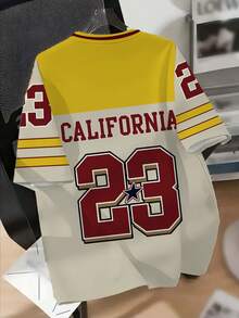 Camiseta de manga corta para hombre de talla grande, jersey deportivo n.º 23, ropa casual de verano