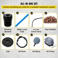 DWC Hydroponic System, 5 Gallon 8 Buckets Deep Water Grow Bucket, Hydroponic Grow Kit With Pump, Air Stone & Water Level Device, For Indoor/Outdoor Leafy Vegetables - 查看 6
