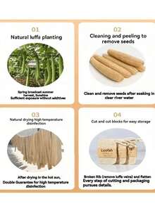 1-10 piezas Esponja natural de luffa para exfoliación corporal - Esponja de baño exfoliante suave, unisex, apta para uso diario o limpieza de cocina - Multicolor - Ver 4