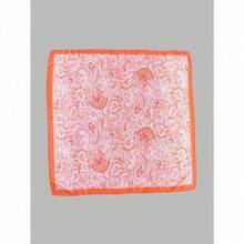 1pc Paisley Pattern Bandana Women Head Scarf Fashion Head Scarf Bandana,Hair Band,Head Band Ideal For Dressing Up Your Look - 橘色 - 查看 3