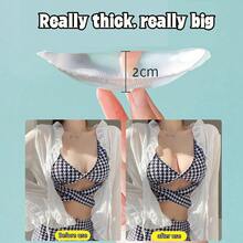 قطعة واحدة من وسادات الصدر للنساء، مجمعة معًا بسيليكون سميك، صغيرة وجميلة لملابس السباحة، أغطية صدرية شفافة مقاومة للماء للرياضة، وسادات صدر صغيرة، قابلة للإزالة والغسيل، وسادات صدر لزيادة الحشو، ملابس داخلية وإكسسوارات صدرية