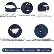 Tote Bags For Women Larger Capacity Leather Handbags And Shoulder Bags With Multipockets Zippers And Compartments For Shopping Travel Work School - Darkblue - View 3