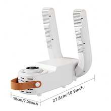 Hailicare Secador de zapatos desodorizante con temporizador para el hogar, dispositivo plegable de secado de zapatos con aire caliente, calentador de zapatos para adultos