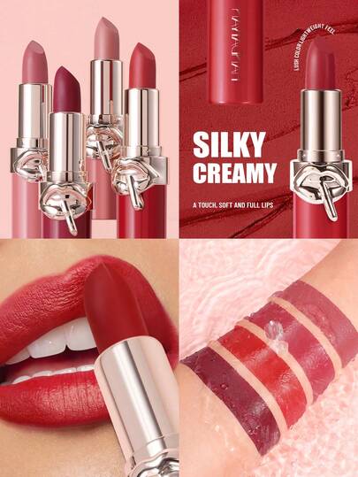 HANDAIYAN Velvet Cream Matte Lipstick, Nourishing Velvet Makeup Effect, Natural Long-Lasting Waterproof, Suitable For Halloween, Christmas Makeup, Parties, Vacations, Camping Trips, Daily Makeup, Holiday Gifts, Autumn/Winter Dorm Essentials