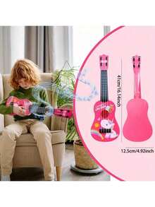 Juego de guitarra y ukelele musical para niños - Instrumento educativo STEM de aprendizaje para jóvenes - Multicolor - Ver 11