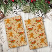 2/4/48 piezas Toallas de cocina vintage navideñas - Ultra suaves y absorbentes de poliéster con diseños de hombres de jengibre, bastones de caramelo y tazas de bebidas calientes - Perfectas para decoración navideña y regalos de Año Nuevo, decoración de cocina y fiestas - Multicolor - Ver 14