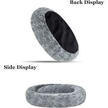 Oval Calming Donut Cuddler Dog Bed, Shag Faux Fur Washable Round Pillow Pet Bed For Small Medium Dogs (XXL(43"X34"X8"), Light Brown), Popular In 2025 - 灰色 - 查看 5