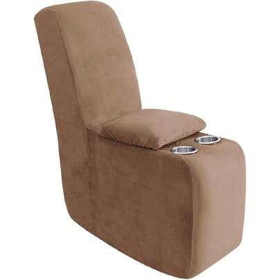 7-Piece L Shape Sectional Recliner Sofa Covers, Velvet Stretch Reclining Couch Covers For Reclining L Shape Sofa, Thick, Soft, Washable (Sand, 1 Console Cover),24502631