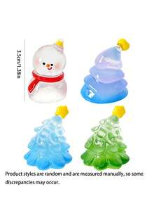 7 sztuk miniaturowych figurek bałwanków, choinka z żywicy, miniaturowe akcesoria do majsterkowania, mikrokrajobrazy, ozdoby świąteczne, dom, zimowe dekoracje na tort, domek dla lalek, ozdoba na tort w kształcie choinki, klej do kremu, DIY, żywiczne akcesoria, ozdoba świąteczna, idealna do każdego pokoju, idealna na Boże Narodzenie i Walentynki, dekoracje ogrodowe, dekoracje do akwarium