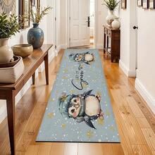 1 pieza Alfombra rectangular de gel de sílice con estampado de pingüino para decoración y regalo de Navidad, para sala de estar, dormitorio, pasillo, baño, lavandería - Poliéster, decoración del hogar para interiores/exteriores - Multicolor - Ver 16