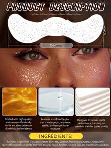 1 Sheets Glitter Freckles Sparkle Freckles For Women Glitter Freckles Face Tattoo Waterproof Suitable For Dance Music Party Makeup For Halloween Party Supplies Fall Autumn,Christmas - 銀色 - 查看 3