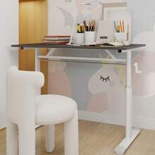 Kids Desks & Desk Sets - Gray + Metal & Wood+60*100 - View 10