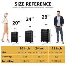 Luggage Sets - 黑色 - 查看 4