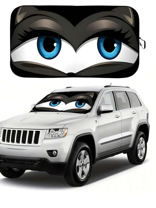 240T reflektierender Sonnenschutz mit Aufbewahrungstasche | Hält das Innere kühl | Universelle Passform für Autos, SUVs und Lkw | Faltbarer Sonnenschutz blockiert UV-Strahlen | Polarisierter Autosonnenschutz für Jeeps, Limousinen, Lkw | Windschutzscheiben-Sonnenschutz - Faltbarer Autosonnenschutz mit Aufbewahrungstasche, blockiert UV-Strahlen und Hitze für Kleinwagen, Mini-SUVs