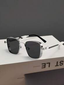 复古蒸汽朋克复古方形金属男士眼镜户外自驾必备女个性时尚防晒眼睛 - 彩色 - 查看 8