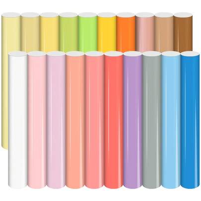 20 Pack BLB Heat Transfer Vinyl, 12x10 Inch Bohemian Neutral Tone Lavender + Cream Sheets, Apparel Decoration, Compatible With Most Cutting Machines