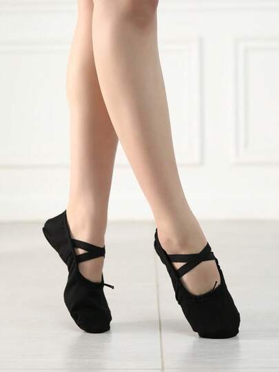 Lace-Up Ballet Shoes, Woman Indoor Soft-Soled Ballet Shoes, Indoor Yoga Shoes, Practice Shoes, Flat Shoes