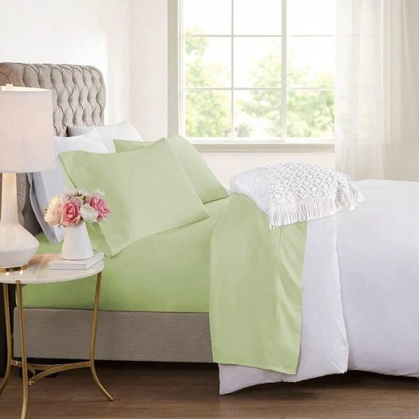 Dreamfields 2000TC Cooling Bamboo Sheet Set Queen Pistachio