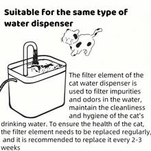 4/8/12/20 Pcs Set Cat Water Fountain Replacement Rubber Shell And Filter Cartridge, Pet Replacement Filter, Dog/Cat Automatic Water Dispenser Filter - White - View 6