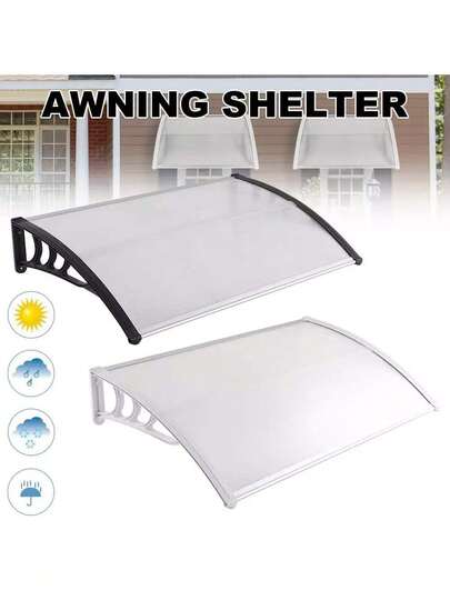 Door Canopy Waterproof Front Door Canopy 120x80cm/200*80cm Outdoor Awning Garden Canopies Rain Awning Suitable For Door Porch Outdoor Roof