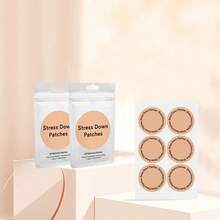 2 Packs/Stress Relief Patches, 30 Patches Per Pack. Keep Calm, Peaceful, And In Control. Reduce Stress, Promote Emotional Balance, And Achieve Deep Relaxation. Contains Calming Herbs, Lychee Fruit Extract, Coptis Root Extract, Tea Leaf Extract, GABA And Other Natural Ingredients. A Christmas And New Year's Gift. - 杏色 - 查看 11