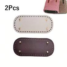 1Pc/2/3/4Pcs Oval PU Leather Bag Bottom Pad - Faux Leather Pad, Pre-Punched Holes, For Reinforcing Handbags And Wallets, Also Suitable For Crochet Projects - Multicolor - View 37