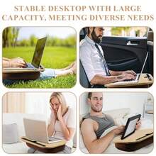 Lap Desk Portable Laptop Desk With Cushion Device Ledge Home Office Table Tray For Tablet Notebook Bed Sofa Travel Working Writing Drawing 38 * 28cm