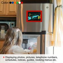 Magnetic Picture Frame, 2 Pack Magnetic Photo Frame Picture Holder Holds Photos For Refrigerator Metal Home Office - White - View 5