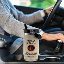 30oz Stainless Steel Insulated Tumbler With Leak-Proof Lid & Portable Handle - Tito's Handmade Vodka Label Design,Long-Lasting Hot/Cold Insulation,Perfect For Car,Office,Travel And Birthday Gifts, Travel Drinkware,Horse Drink Water Bottles - Nhiều màu - Xem 4