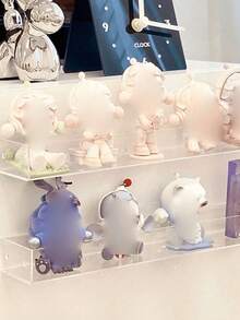 1pc/2pcs/6pcs Transparent Display Rack, Wall-Hanging Blind Box, Hand-Made Receptacle, Transparent Small Display Rack