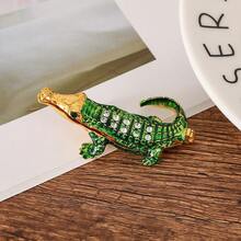 1 Piece Fashion Crocodile Jewelry Box - New Style Craft Desktop Storage Organizer, Exquisite Bedroom Decor Small Ornament, Practical Trinket Case, Suitable For Daily Use, Valentine's Day Gift, New Year Gift, School, Home Use, Outdoor Activities, Gift For Friends - 2 - View 2