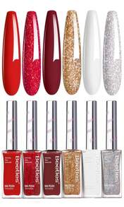 Beetles Fall Nail Polish Set P180, 6 Color Red Yellow Green Quick Air Dry Nail Polish, Natural Nail Lacquer Manicure DIY Nail Art Salon Christmas Gift For Women - màu đen - Xem 8