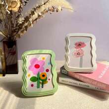 3-Tier Wavy Photo Frame, Portable Foldable Wall Art Picture Frame, DIY Jewelry Making Craft Kit Plastic Handcraft, Arts & Crafts Supplies - Green - View 5