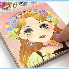 Princess Dress Up Sticker Book, Focused Cognitive Toy For Children, Girls Dress Up And Makeup DIY Stickers, 8 Different Styles Of Cartoon Princesses, Enough To Inspire Children's Imagination And Creativity, Exercising Hands-On Ability And Aesthetic Ability In Play. Children's Toys, Other Children's Cognitive Toys, Story Books, Girls' Toys, Children's Toys, Girls' Toys, Children's Gifts, Girls' Coloring Books, Girls' Makeup Sets - Multicolor - View 8