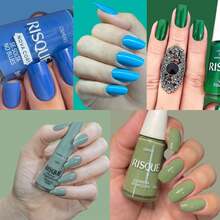 Kit Of 10 Risqué Nail Polishes In Various Shades Of Blue And Green Wholesale - 4 loại sơn móng tay - Xem 5