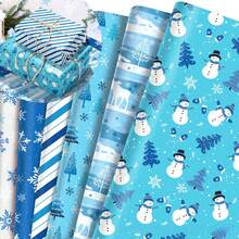 12 Stück rosa Weihnachtsgeschenkpapier, Weihnachtsmann, Schneemann, Schneeflocke, Stern, Baum Geschenkpapier, flach gefaltet Weihnachtskunstpapier, für DIY handgemachte Geschenkverpackung zu Weihnachten, Winter, Geburtstagen, Geschenkdekoration Papier, Party Geschenkbox Außenverpackung Papier.