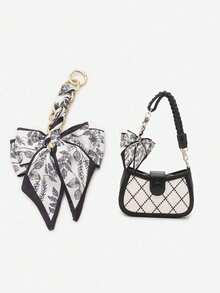 Women Bag Extender Chain Bow Pattern Purse Strap Extender Chain For Handbag Crossbody Bags Decorative Chain For Women's Purse Couple Gifts Travel Essential Accessories For Outdoor Office Back To School - 彩色 - 查看 7