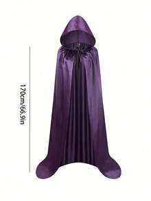 Soft Velvet Cape With Hat, Unisex Clothing Cloak, Black, Red, Purple, Green - Suitable For Parties, Theme Events, And Role-Playing, Easy To Wear And Store, Holiday Costume, Suitable For Halloween, Christmas, And Carnival, Perfect Gift For Role-Playing Enthusiasts 
