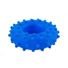Belime Juguete Mordible en Forma de Dona con Picos, para Perro Mediano, Material de Vinil, Azul - Azul - Ver 3