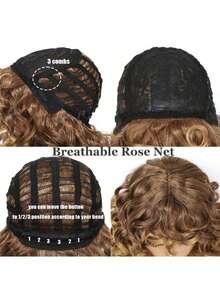 Synthetic Heat Resistant Wigs Bouncy Curls Wigs With Bangs Copper Ginger 20 Inch 33/27# Wig Bangs Wig Daily Used Easy To Wear Beginner Friendly Big Bouncy Fluff Curly Wigs - 33/27 - 查看 10