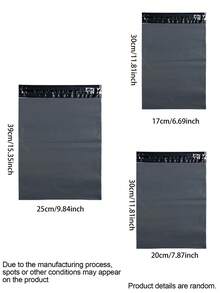 100个/10个装加厚防水纯色礼品袋,简约百搭,适用于学校、办公室、返校季、男士生日、情人节、圣诞节礼物、批量礼品袋、蓝色礼品袋 - 黑色 - 查看 9