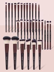 MAANGE Set de 13/25/26/30/31/33 piezas de brochas de maquillaje profesionales, incluye brochas para polvos, rubor, corrector, contorno, contorno de nariz, sombras de ojos, cejas, detalles, base, rostro y iluminador, para uso diario y viajes, accesorios de maquillaje, regalos para amigos