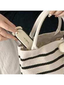 Folding Airbag Small Comb With Mirror Mini Portable Integrated Massage Comb For Women Cute Massage Air Cushion Comb - Black and White - View 5