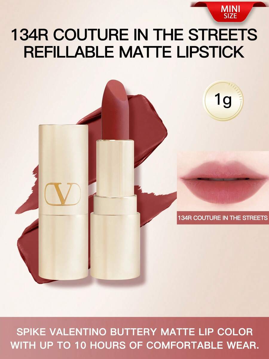 Valentino SPIKE MATTE 唇膏 134R/77A 1克[迷你装] - 134R#-1g - 查看 1