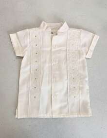 Guayabera Linen Boy Christening Suit Linen Boy