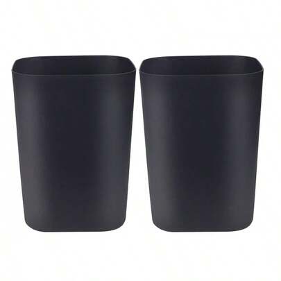 Feisco Small Trash Can,2 Gallon Bathroom Wastebasket Garbage Can Bathroom Kitchen Bedroom Office (2, White)