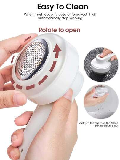 1 قطعة جهاز إزالة الوبر الكهربائي قابل للشحن عبر USB (500 مللي أمبير) - شفرة ذات 6 أوراق لإزالة النسيج - جهاز محمول لإزالة الوبر والكرات والشعر من الملابس والأغطية والأثاث والسجاد والأرائك، مستلزمات التنظيف والأجهزة