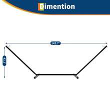 Double Hammock,2 Person Hammock Set With Quick-Lock Steel Stand,Portable Fabric Hammock With Pillow,Indoor Outdoor Lounger For Patio Camping Backyard,500lb Capacity,Flat - Gris Oscuro - Ver 4